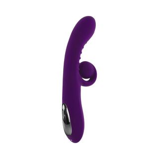 Playboy Curlicue Rechargeable Dual Stim Vibrator Silicone Acai - Horny Stoner