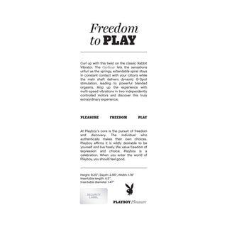 Playboy Curlicue Rechargeable Dual Stim Vibrator Silicone Acai - Horny Stoner