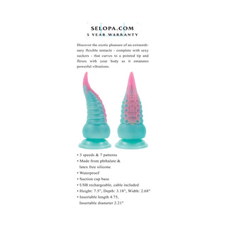 Selopa Stuck On You Rechargeable Vibrating Dildo Silicone Multicolor - Horny Stoner