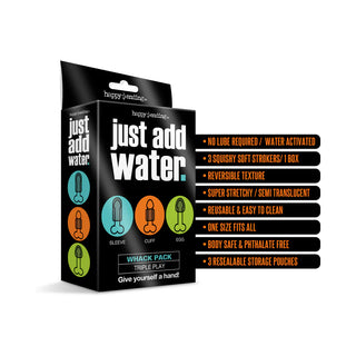 Just Add Water Whack Pack Triple Play Travel Sized Reversible Stretchy Sleeves