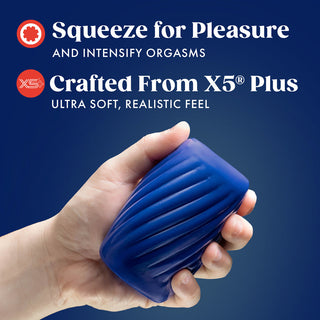 Rize Turbine Self-Lubricating Stroker Blue - Horny Stoner