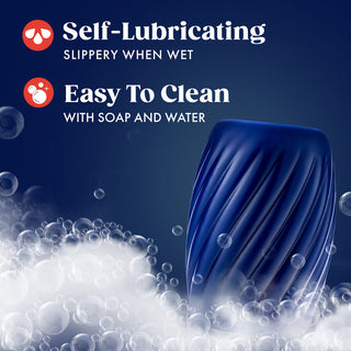 Rize Turbine Self-Lubricating Stroker Blue - Horny Stoner