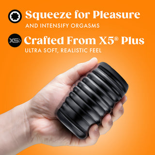 Rize Grasp Self-Lubricating Stroker Black - Horny Stoner