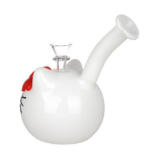 What's Happenin' Kitty Glass Water Pipe - 7" / 14mm F