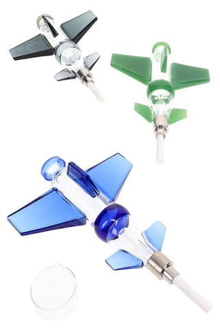 Glass Plane Dab Straw Kit “Sky Sipper” – 6.5″ – Ceramic Tip – Assorted