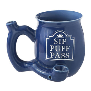 SIP PUFF PASS BLUE CHUBBY PREMIUM ROAST & TOAST PIPE MUG
