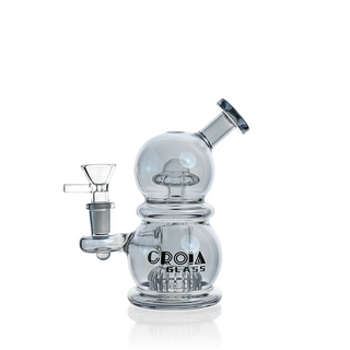 6" Mini Egg Dab Rig with Crown Perc | Croia Glass