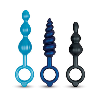 b-Vibe Beaded Butties Bundle 3-Piece Anal Plug Set - Horny Stoner
