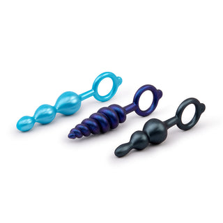 b-Vibe Beaded Butties Bundle 3-Piece Anal Plug Set - Horny Stoner