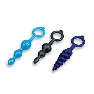 b-Vibe Beaded Butties Bundle 3-Piece Anal Plug Set - Horny Stoner