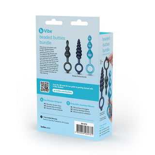 b-Vibe Beaded Butties Bundle 3-Piece Anal Plug Set - Horny Stoner