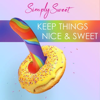 Simply Sweet Rainbow Silicone Dildo - Vibrant and Versatile Pleasure