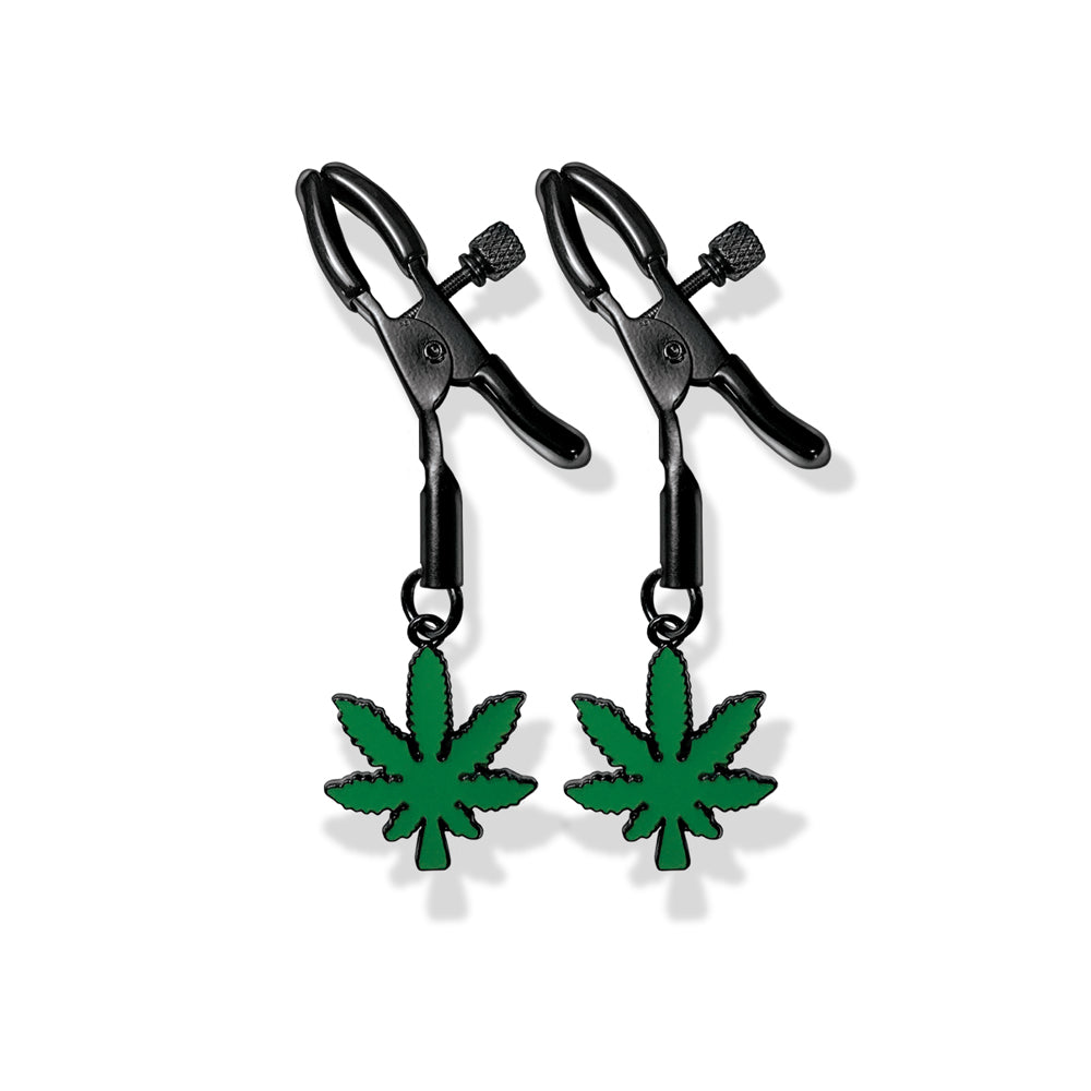 Stoner Vibes Chronic Collection Adjustable Nipple Clamps - Horny Stoner