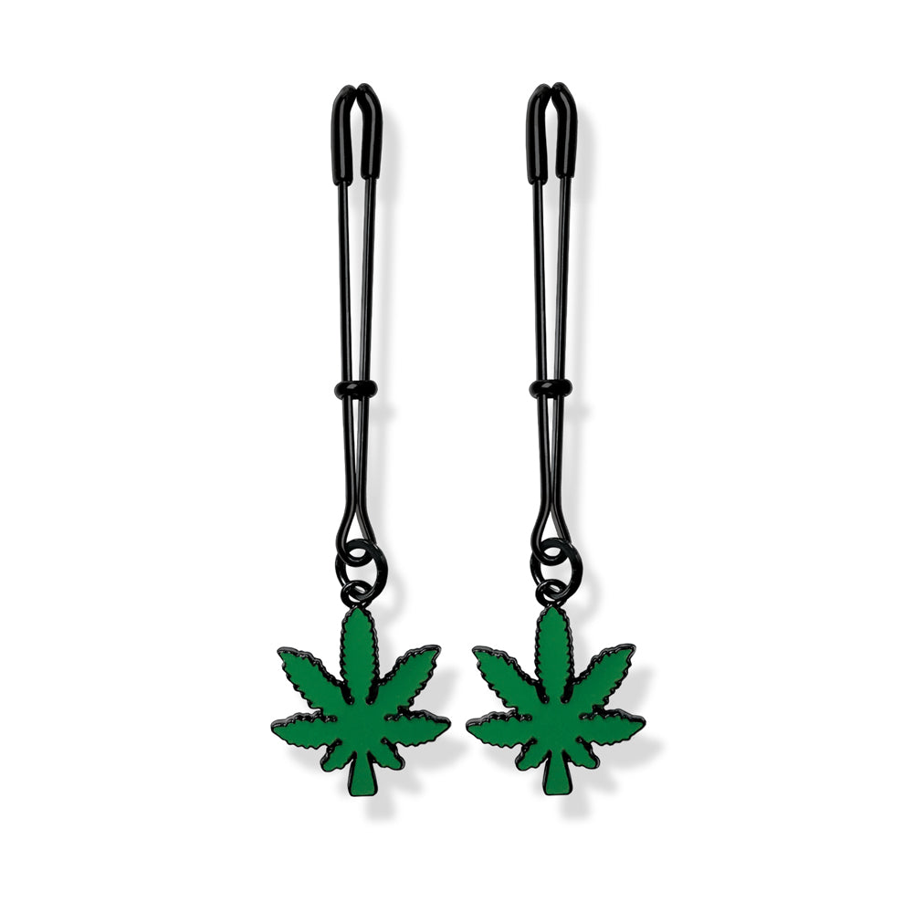 Stoner Vibes Chronic Collection Adjustable Tweezer Nipple Clamps - Horny Stoner