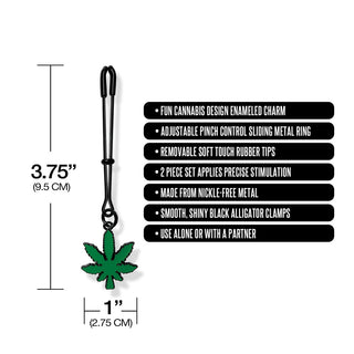 Stoner Vibes Chronic Collection Adjustable Tweezer Nipple Clamps - Horny Stoner