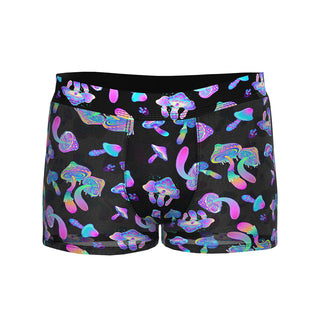 Male Power Hazy Dayz Pouch Short Mushrooms Print - Horny Stoner
