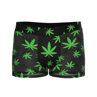 Male Power Hazy Dayz Pouch Short Pot Leaf Print - Horny Stoner