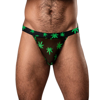 Male Power Hazy Dayz Jock Mushrooms Print - Horny Stoner