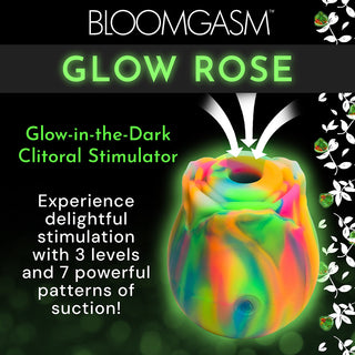 Bloomgasm Glow Rose Glow-in-the-Dark Rose Clit Stimulator - Horny Stoner