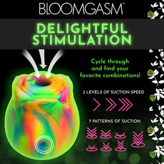 Bloomgasm Glow Rose Glow-in-the-Dark Rose Clit Stimulator - Horny Stoner