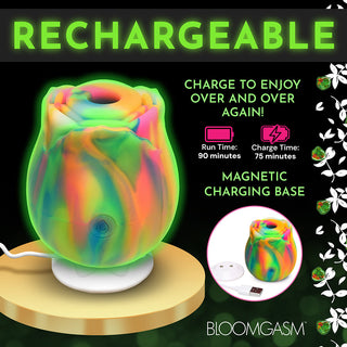 Bloomgasm Glow Rose Glow-in-the-Dark Rose Clit Stimulator - Horny Stoner