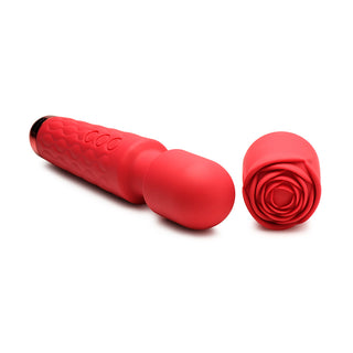Bloomgasm Pleasure Rose 10X Silicone Wand with Rose Attachment - Horny Stoner