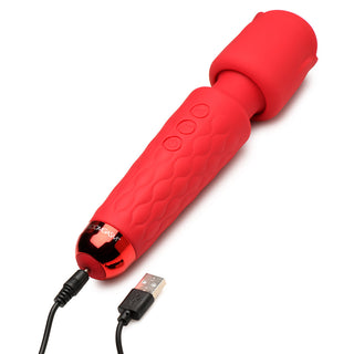 Bloomgasm Pleasure Rose 10X Silicone Wand with Rose Attachment - Horny Stoner