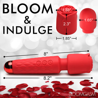 Bloomgasm Pleasure Rose 10X Silicone Wand with Rose Attachment - Horny Stoner