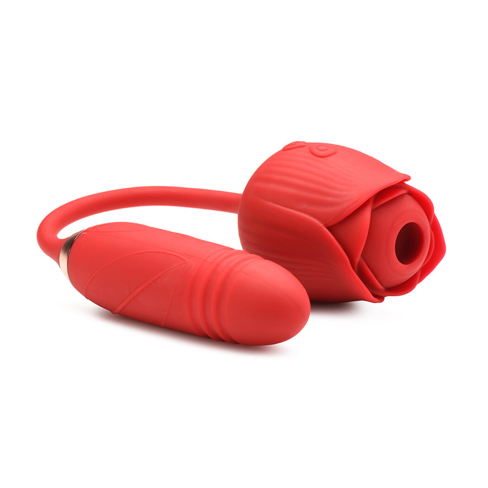 Bloomgasm Romping Rose 10X Suction Rose & Thrusting Vibrator - Horny Stoner