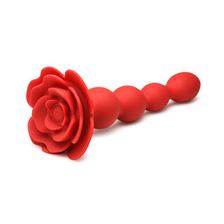 Bloomgasm Rose Twirl 10X Vibrating & Rotating Silicone Anal Beads - Horny Stoner