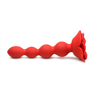 Bloomgasm Rose Twirl 10X Vibrating & Rotating Silicone Anal Beads - Horny Stoner