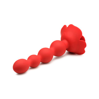 Bloomgasm Rose Twirl 10X Vibrating & Rotating Silicone Anal Beads - Horny Stoner