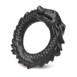 Creature Cocks Black Caiman Silicone Cock Ring - Horny Stoner