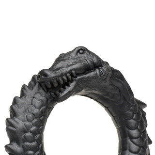 Creature Cocks Black Caiman Silicone Cock Ring - Horny Stoner