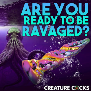 Creature Cocks Enchantress Rainbow Glass Dildo - Horny Stoner
