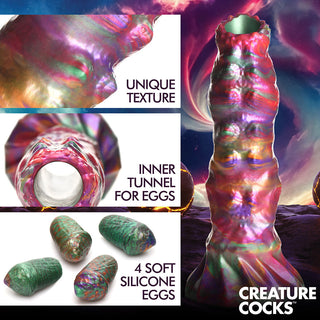 Creature Cocks Larva Silicone Ovipositor Dildo with Eggs - Horny Stoner