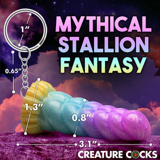 Creature Cocks Mystique Unicorn Silicone Keychain - Horny Stoner