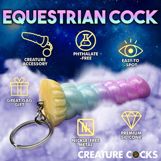Creature Cocks Mystique Unicorn Silicone Keychain - Horny Stoner