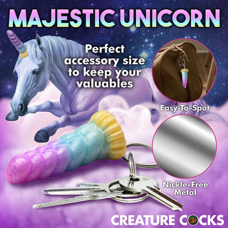 Creature Cocks Mystique Unicorn Silicone Keychain - Horny Stoner