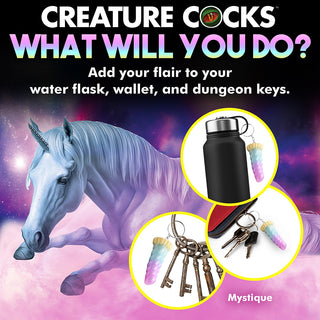 Creature Cocks Mystique Unicorn Silicone Keychain - Horny Stoner
