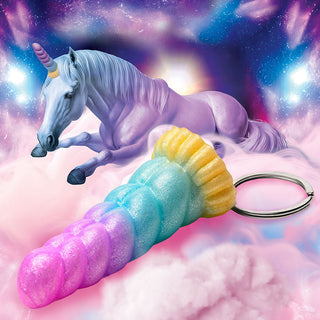 Creature Cocks Mystique Unicorn Silicone Keychain - Horny Stoner