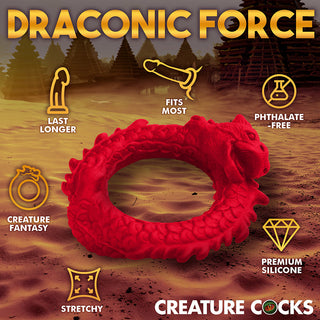 Creature Cocks Rise of the Dragon Silicone Cock Ring - Horny Stoner