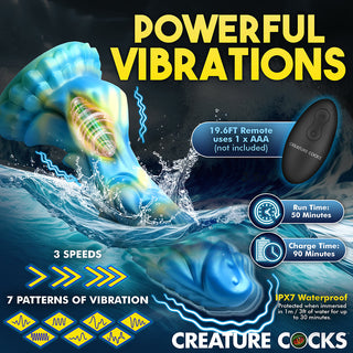Creature Cocks Sea Stallion Vibrating Silicone Dildo with Remote - Horny Stoner