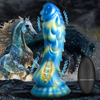 Creature Cocks Sea Stallion Vibrating Silicone Dildo with Remote - Horny Stoner