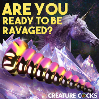 Creature Cocks Twilight Rainbow Glass Dildo - Horny Stoner