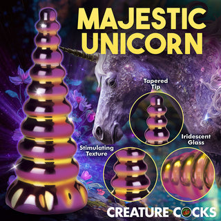 Creature Cocks Twilight Rainbow Glass Dildo - Horny Stoner