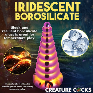 Creature Cocks Twilight Rainbow Glass Dildo - Horny Stoner