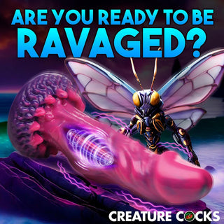 Creature Cocks Xenox Vibrating Silicone Dildo with Remote - Horny Stoner