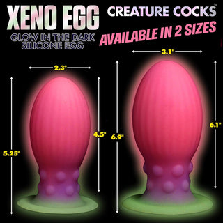 Creature Cocks XL Xeno Egg Glow-in-the-Dark Silicone Egg - Horny Stoner