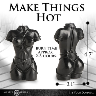 Master Series Bound Goddess Drip Candle Black - Horny Stoner